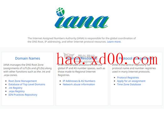 IANA:互联网编号管理局官网